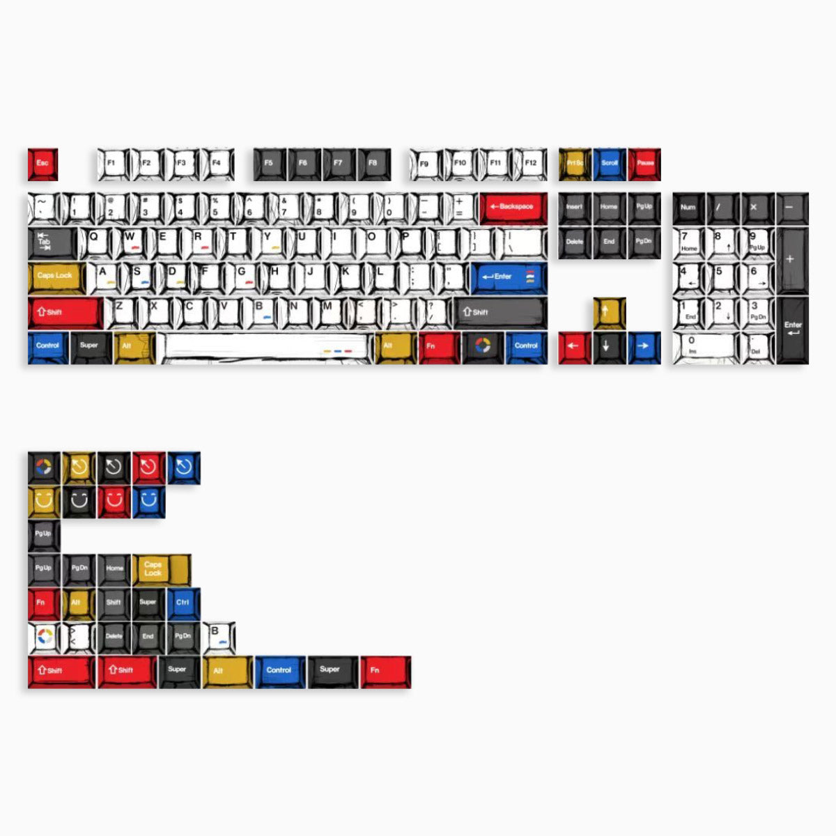 Anime Cartoon Keycaps Set
