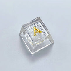 Gold Text Transparent Single Keycap